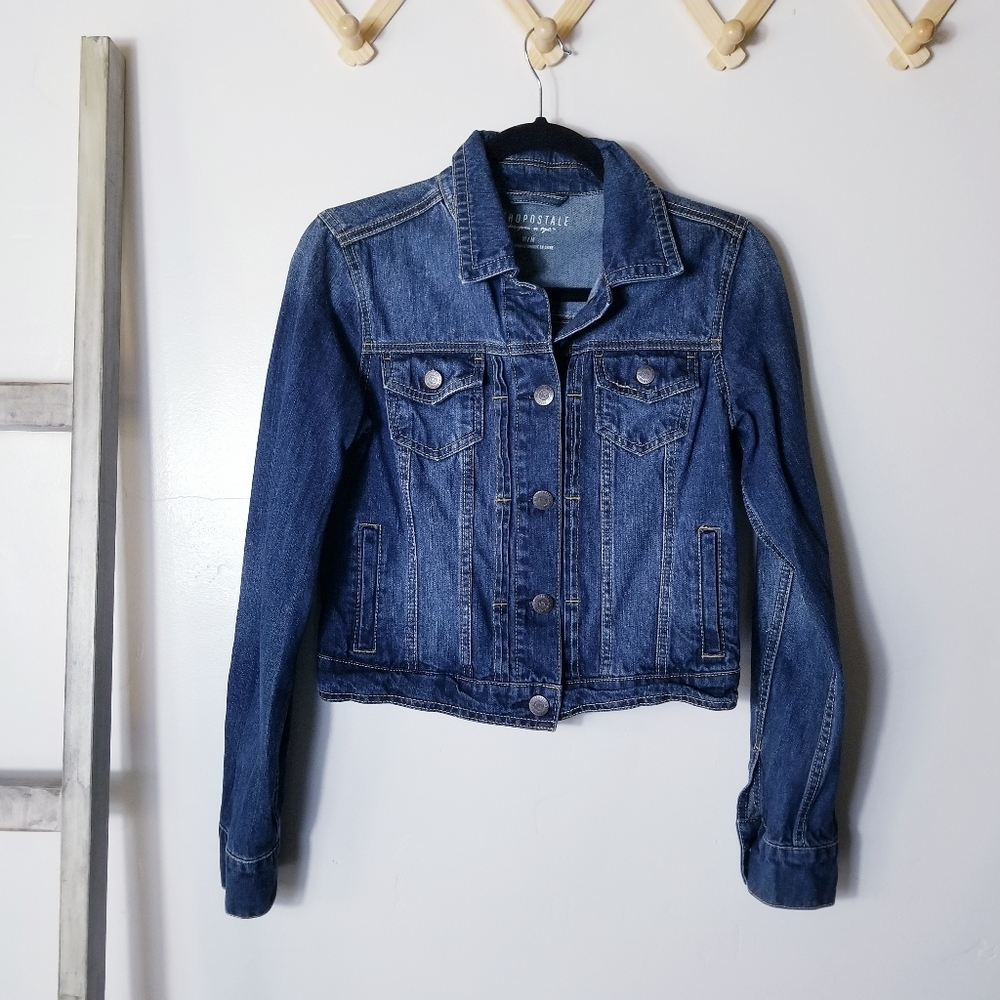 AEROPOSTALE DISTRESSED WEAR LOOK JEAN JACKET SIZE MEDIUM